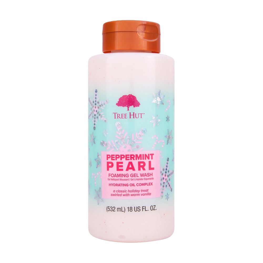 Tree Hut Peppermint Pearl Foaming Gel Wash 532ml - Гель для душу